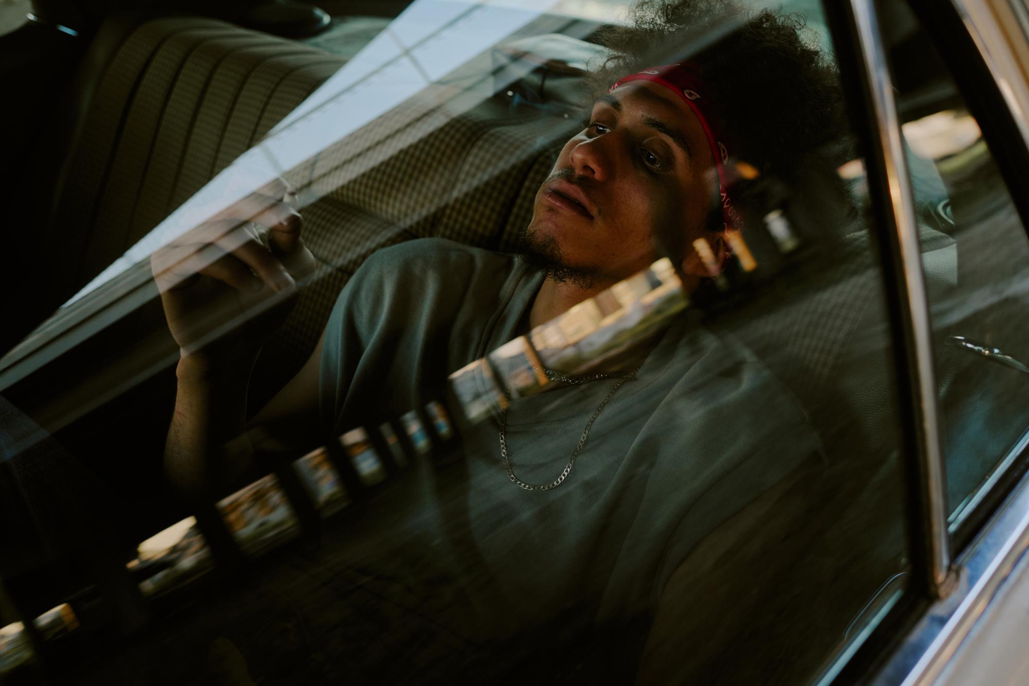 Fatigued driver resting in a vehicle in Sacramento, California