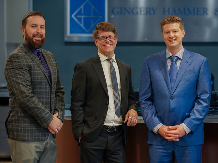Attorneys and staff of Gingery Hammer & Associates, LLP welcoming new team members