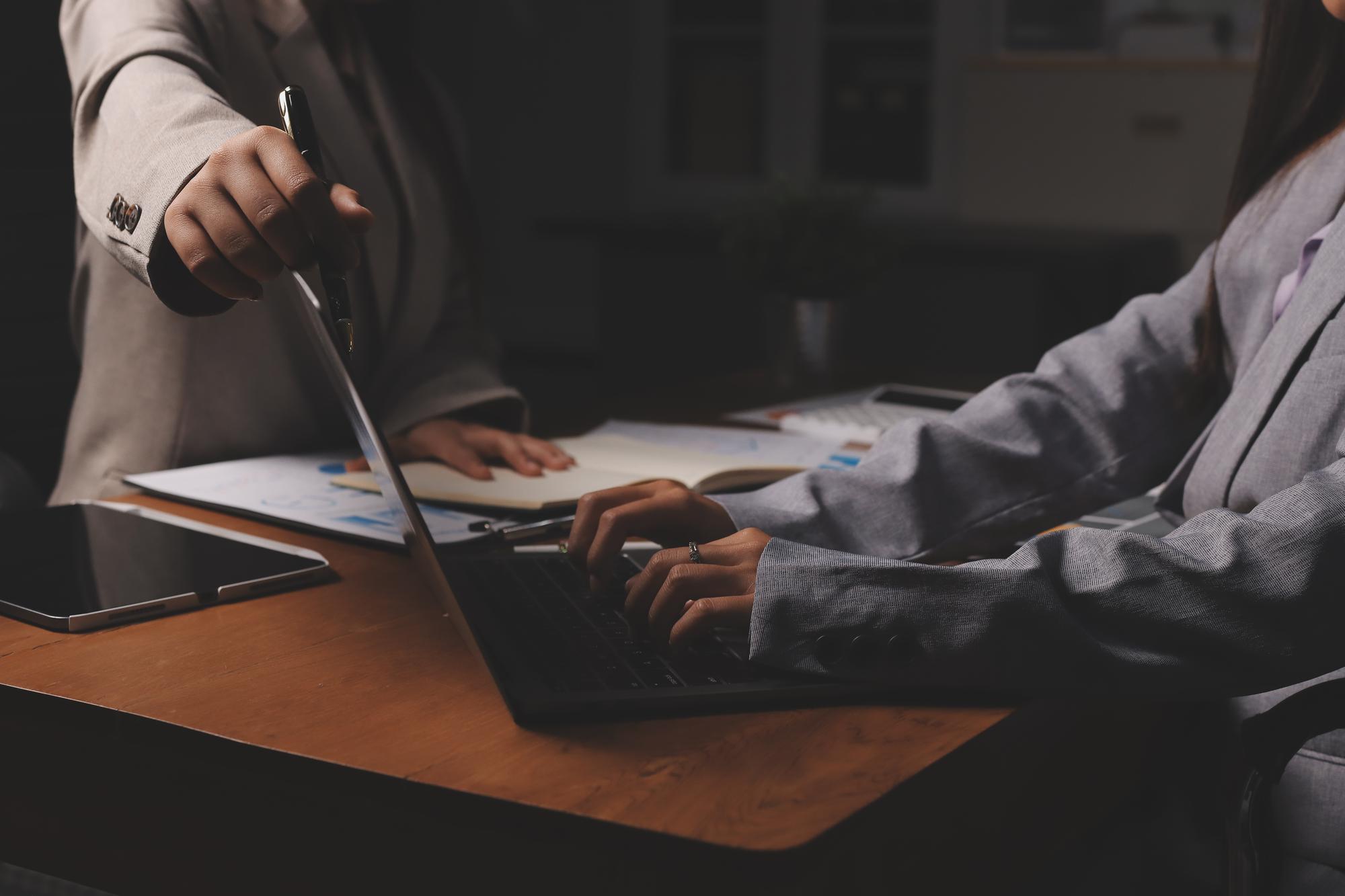 Attorneys reviewing a personal injury claim file in Roseville, California