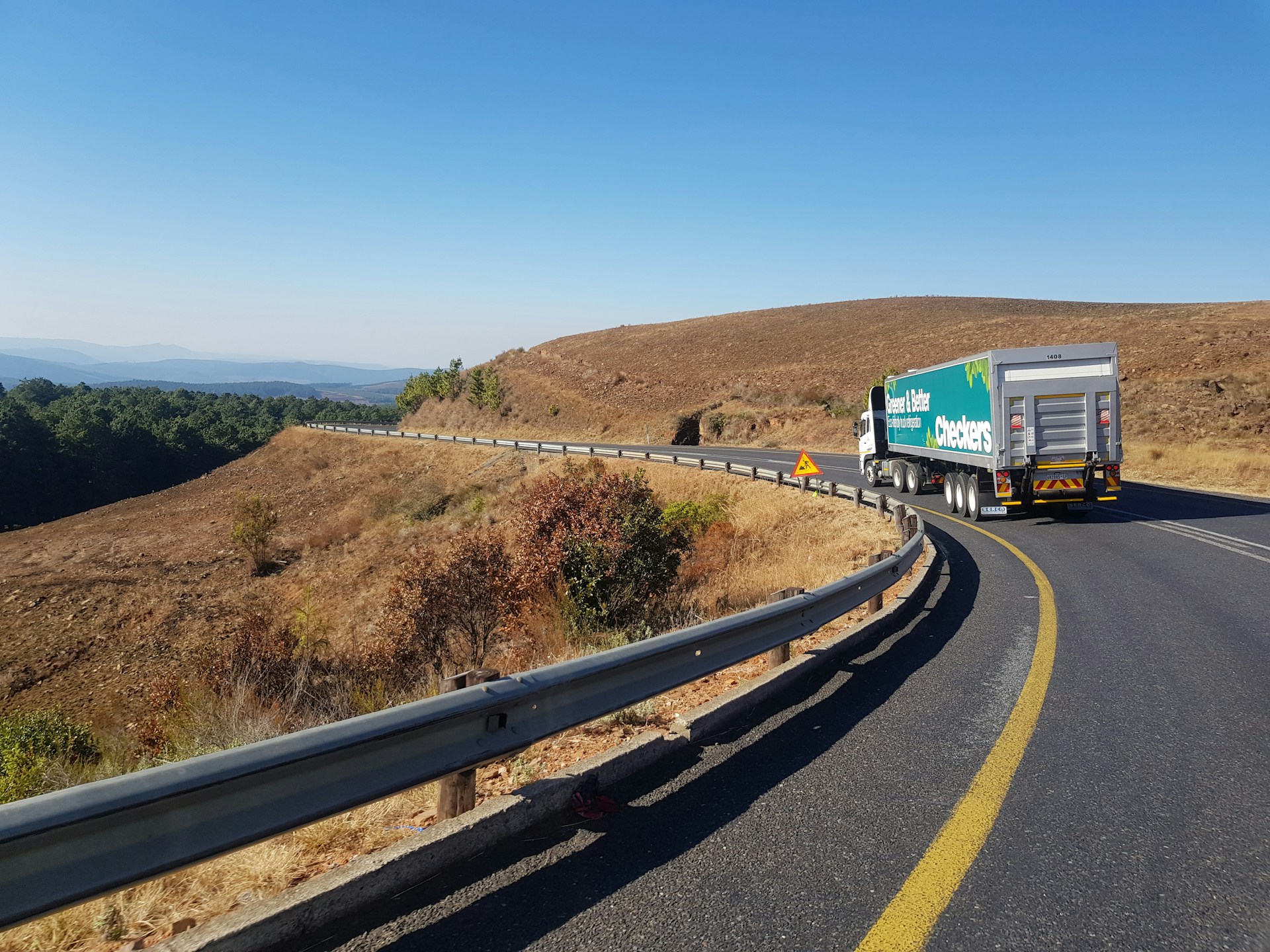 truck on the road